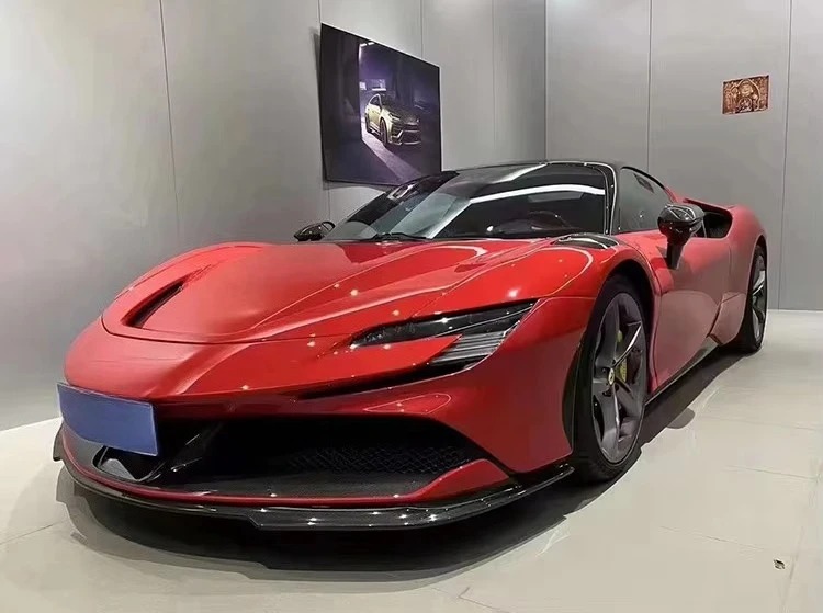 Suitable for SF90 Upgrade RYFT Style Carbon Fiber Front Lip Spoiler Diffuser Upgrade Performance Parts Body Kit